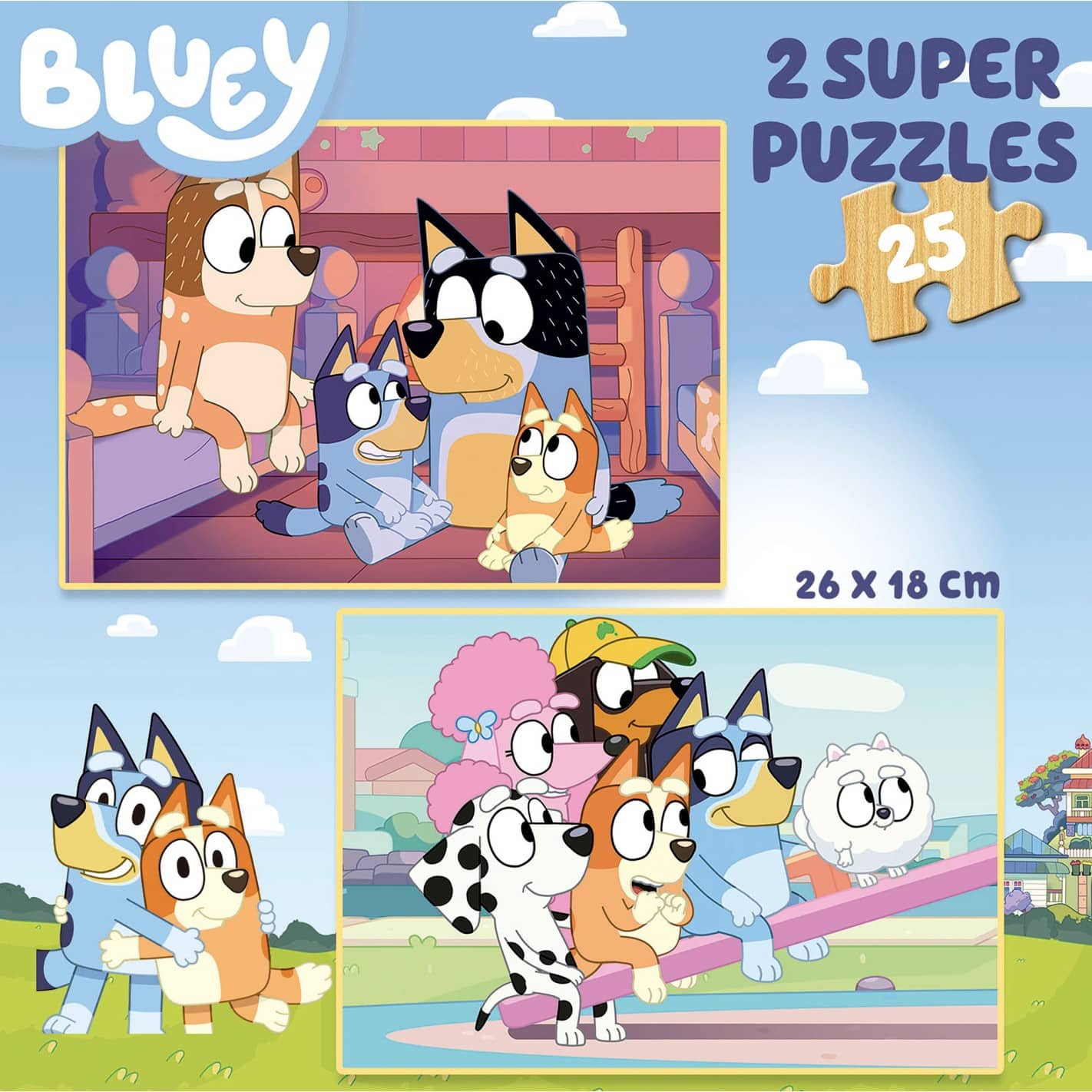 Educa Træpuslespil – Bluey 2×25 brikker - Billede 2