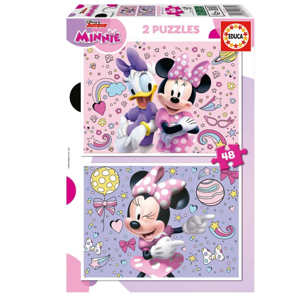 Educa Puslespil – Disney: Minnie & Daisy 2×48 brikker