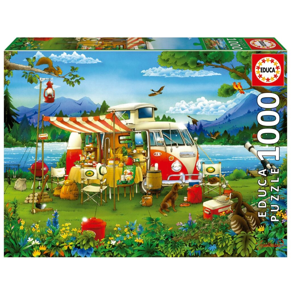 Educa Puslespil – Campingferie 1000 brikker