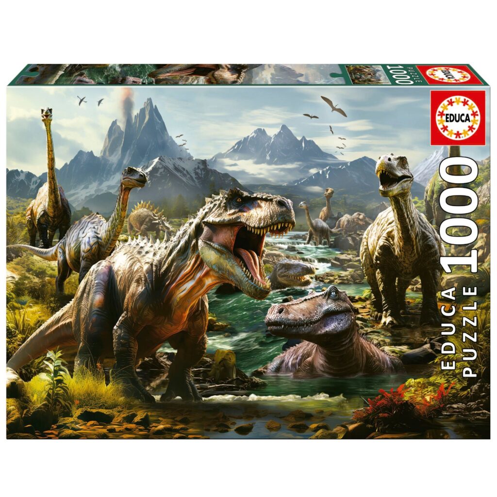 Educa Puslespil – Vilde Dinosaurer 1000 brikker