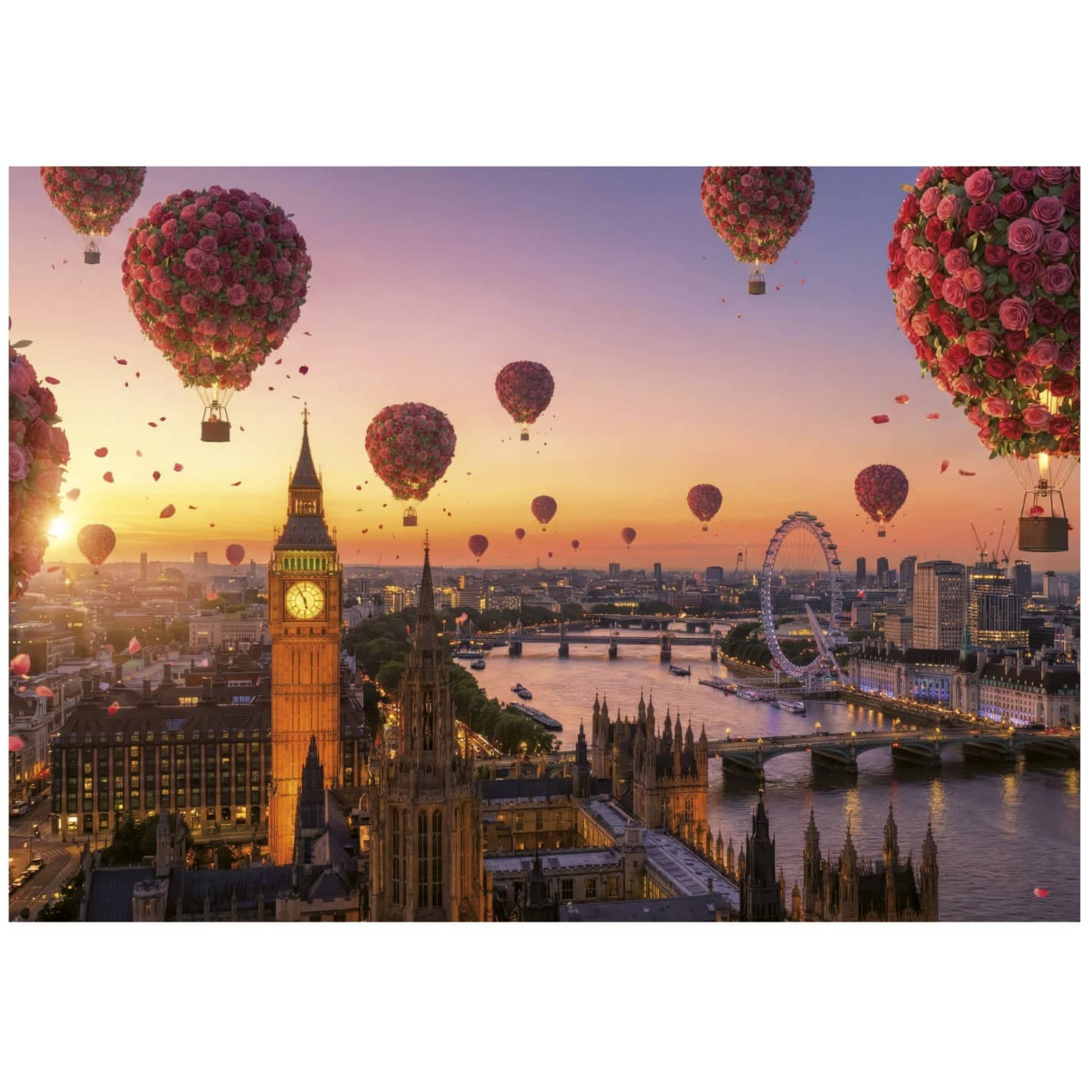 Educa Puslespil – London i blomst 1000 brikker - Billede 2