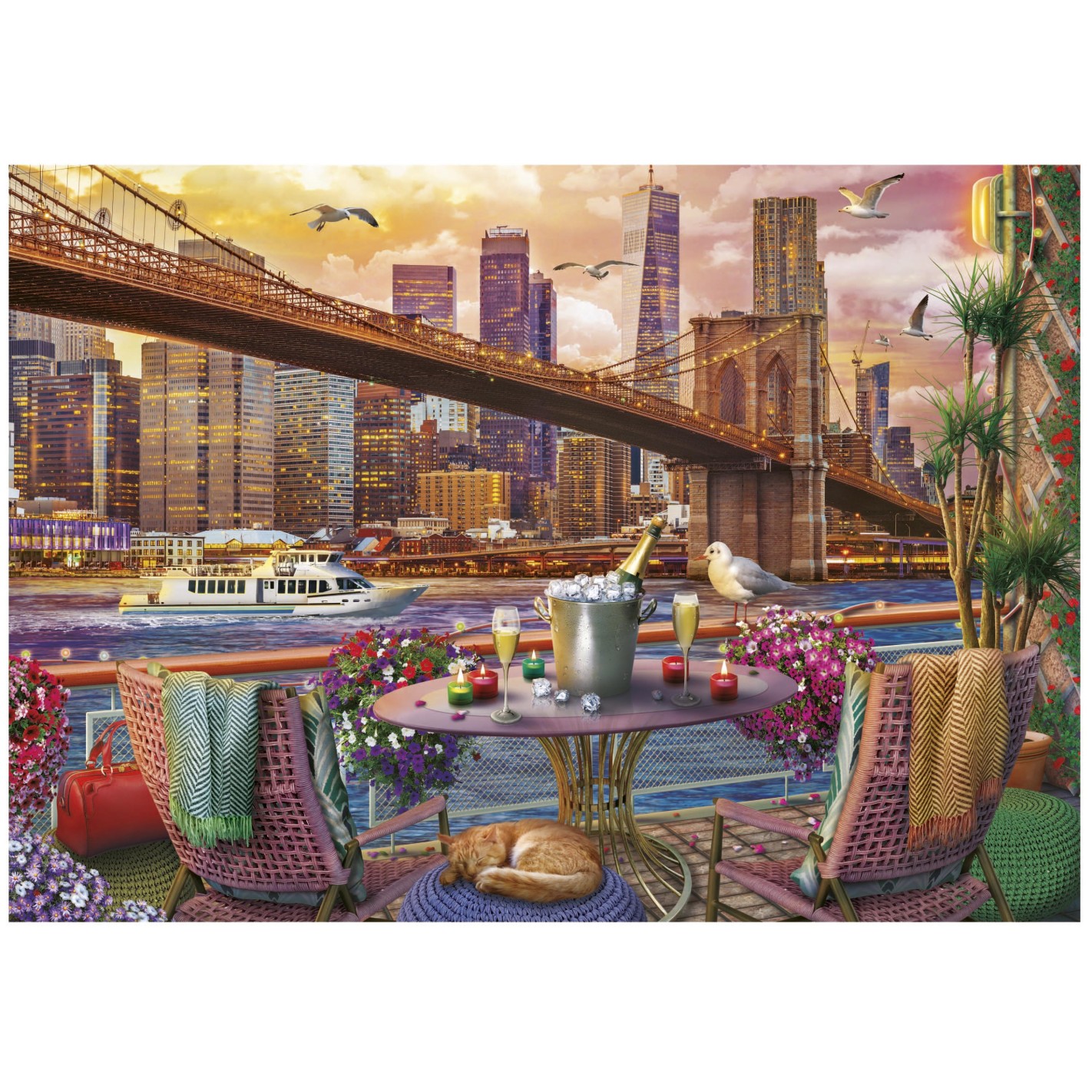 Educa Puslespil – Romantik i New York 2000 brikker - Billede 2