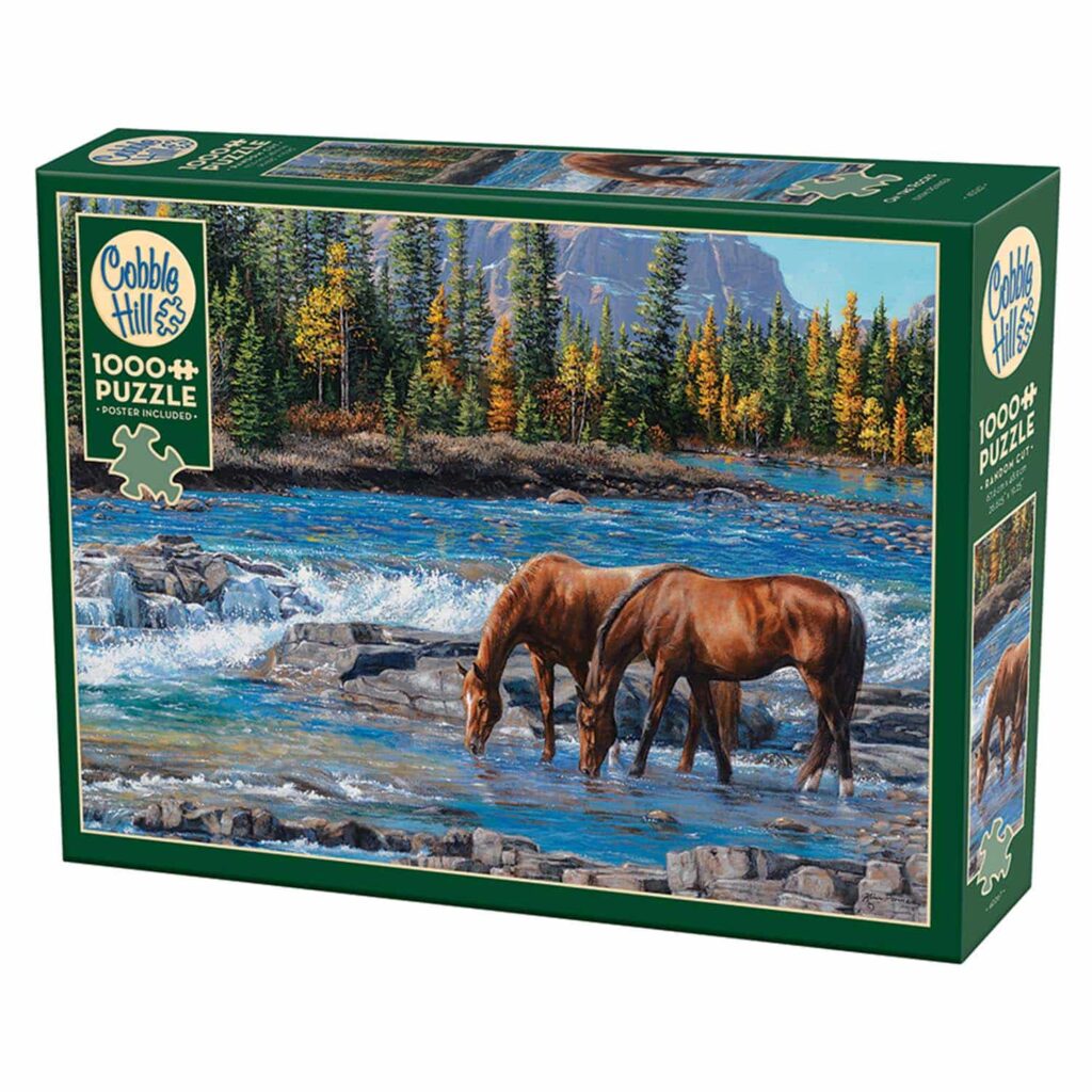 Cobble Hill Puslespil – Heste ved floden 1000 Brikker