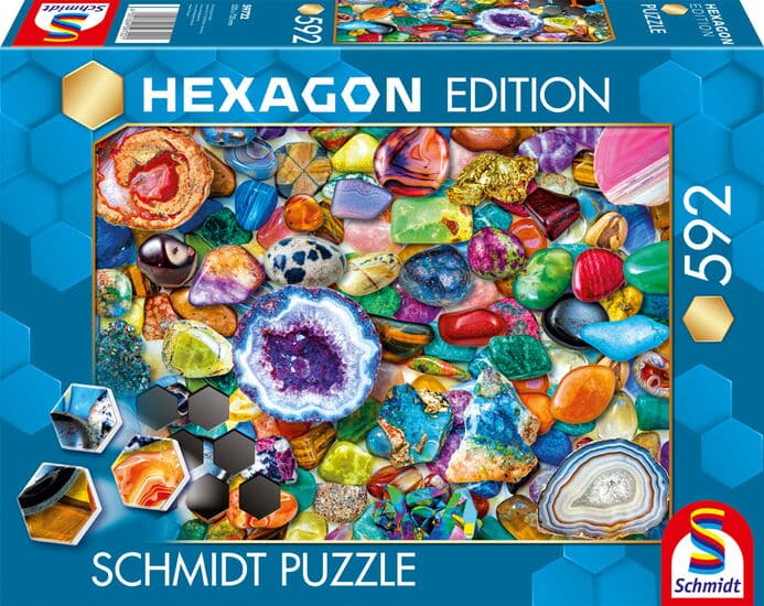 Schmidt Hexagon Puslespil – Ædelstensblanding 592 brikker