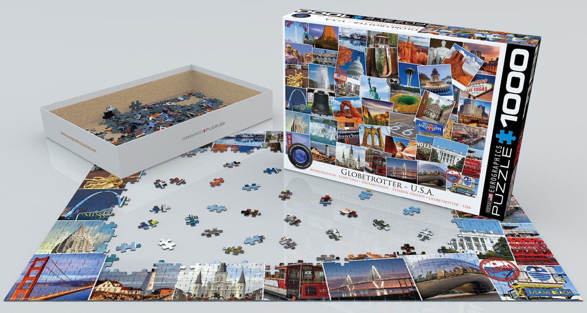 Eurographics Puslespil – Globetrotter: USA 1000 brikker - Billede 3