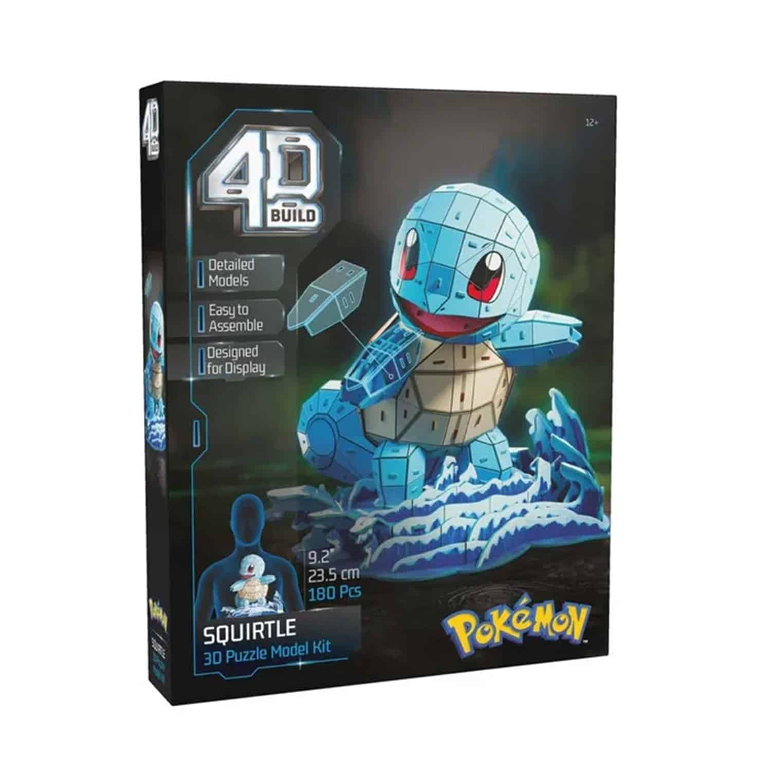 4D Build 3D-Puslespil – Pokémon: Squirtle 23,5 cm – 180 Brikker