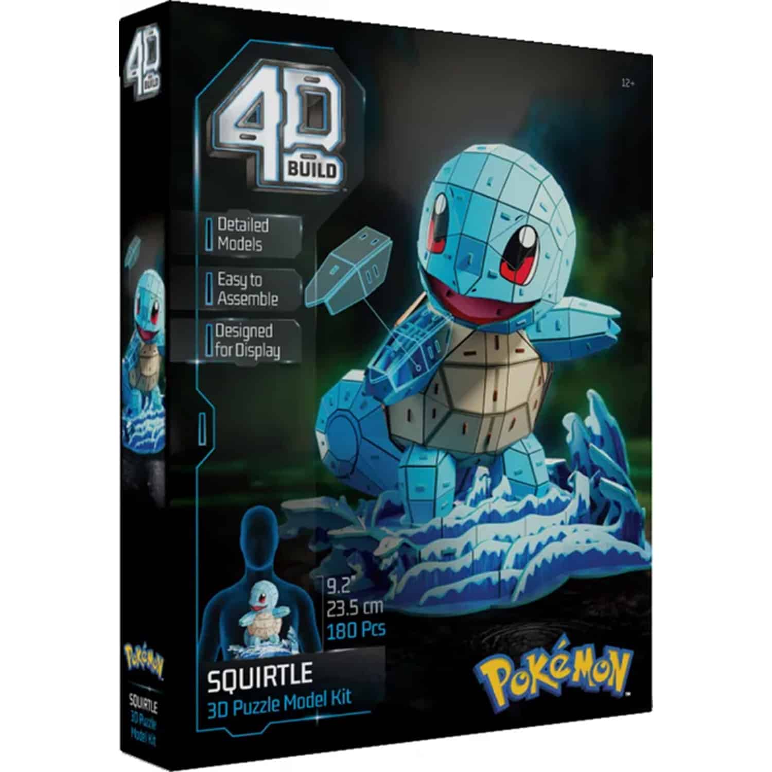 4D Build 3D-Puslespil – Pokémon: Squirtle 23,5 cm – 180 Brikker - Billede 3