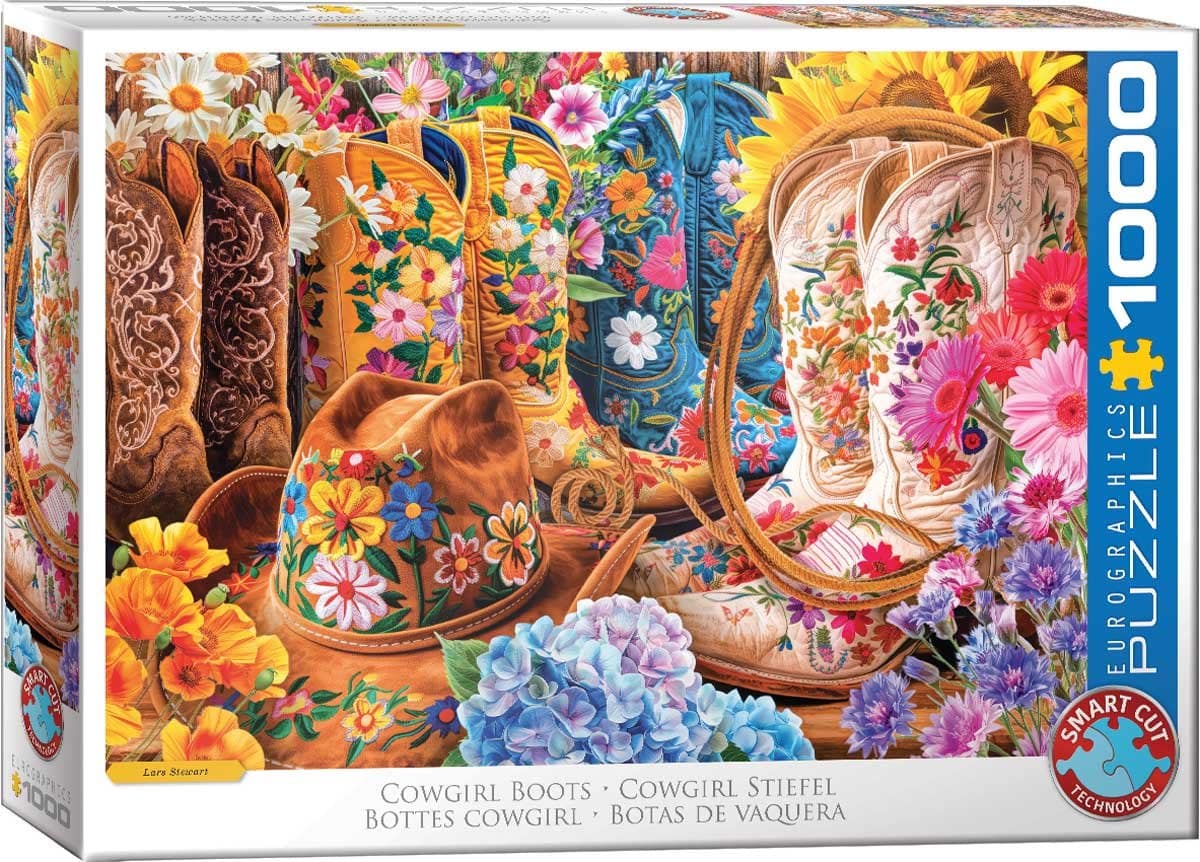 Eurographics Puslespil – Cowgirl Støvler 1000 Brikker