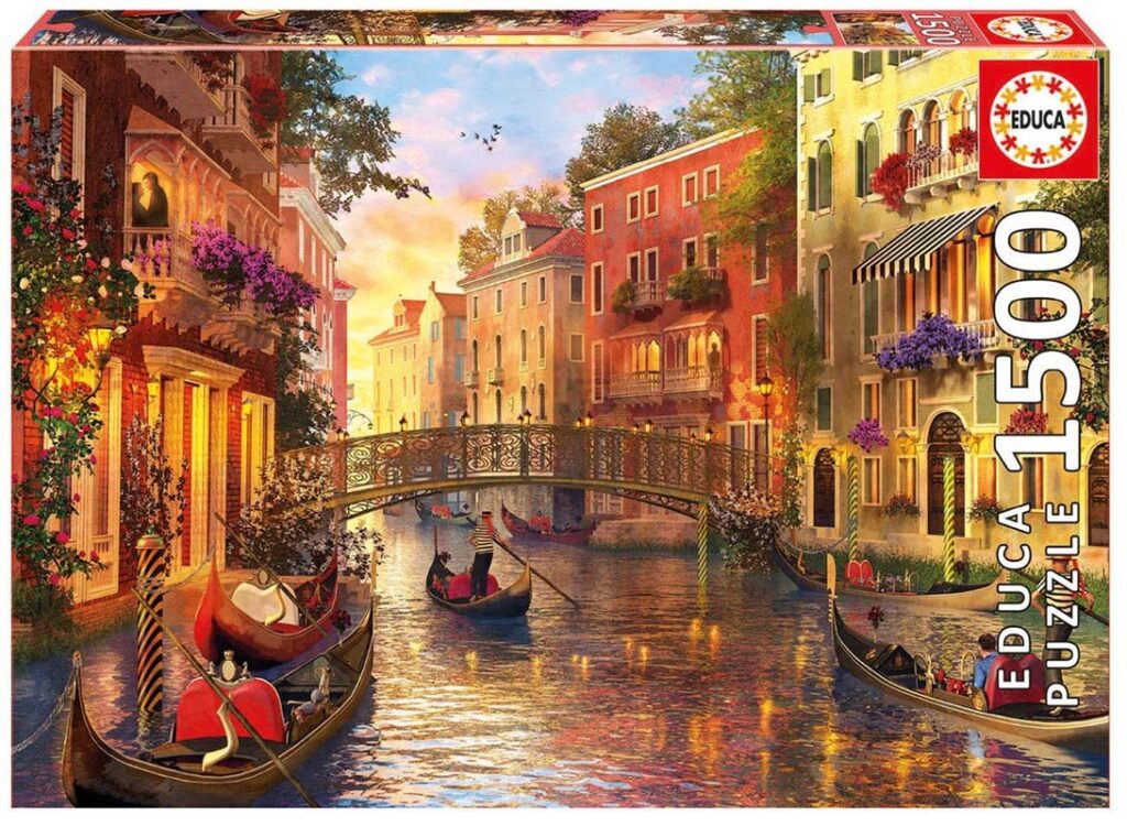 Educa Puslespil – Solnedgang over Venedig 1500 Brikker