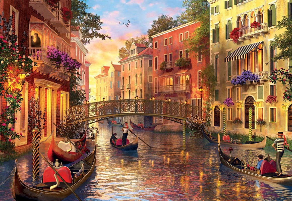 Educa Puslespil – Solnedgang over Venedig 1500 Brikker - Billede 2