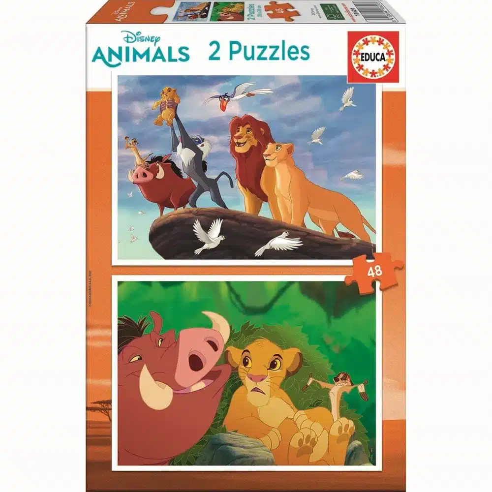 Educa Børnepuslespil – Disney: Løvernes Konge 2×48 brikker