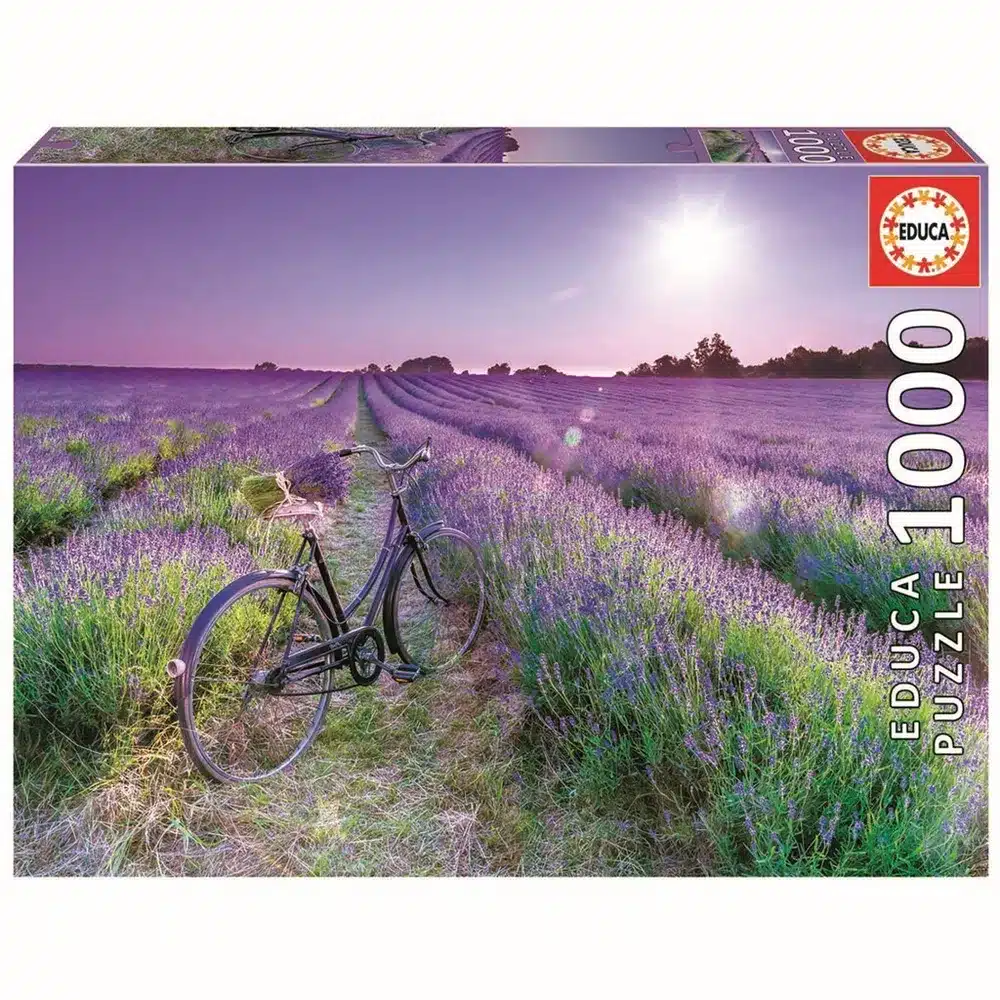 Educa Puslespil – Cykel i en Lavendelmark 1000 brikker