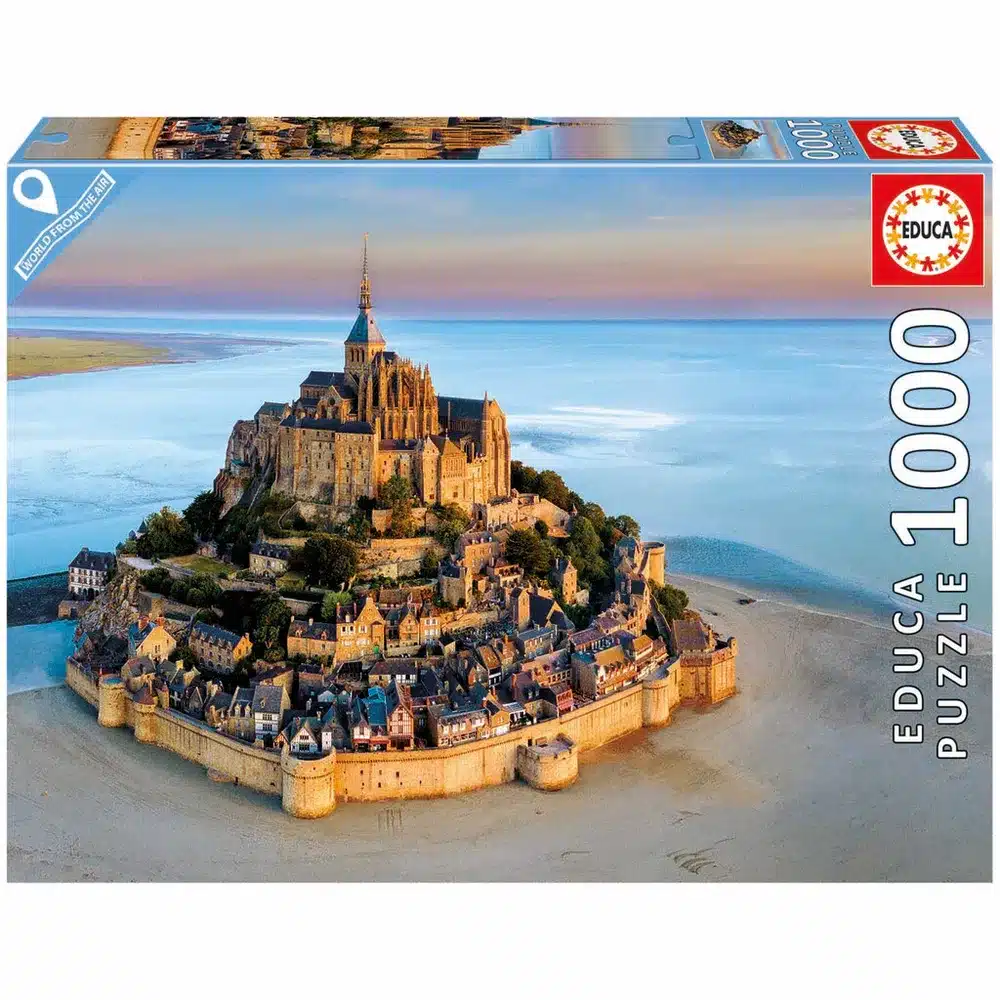 Educa Puslespil – Udsigt over Mont Saint-Michel, Frankrig 1000 brikker