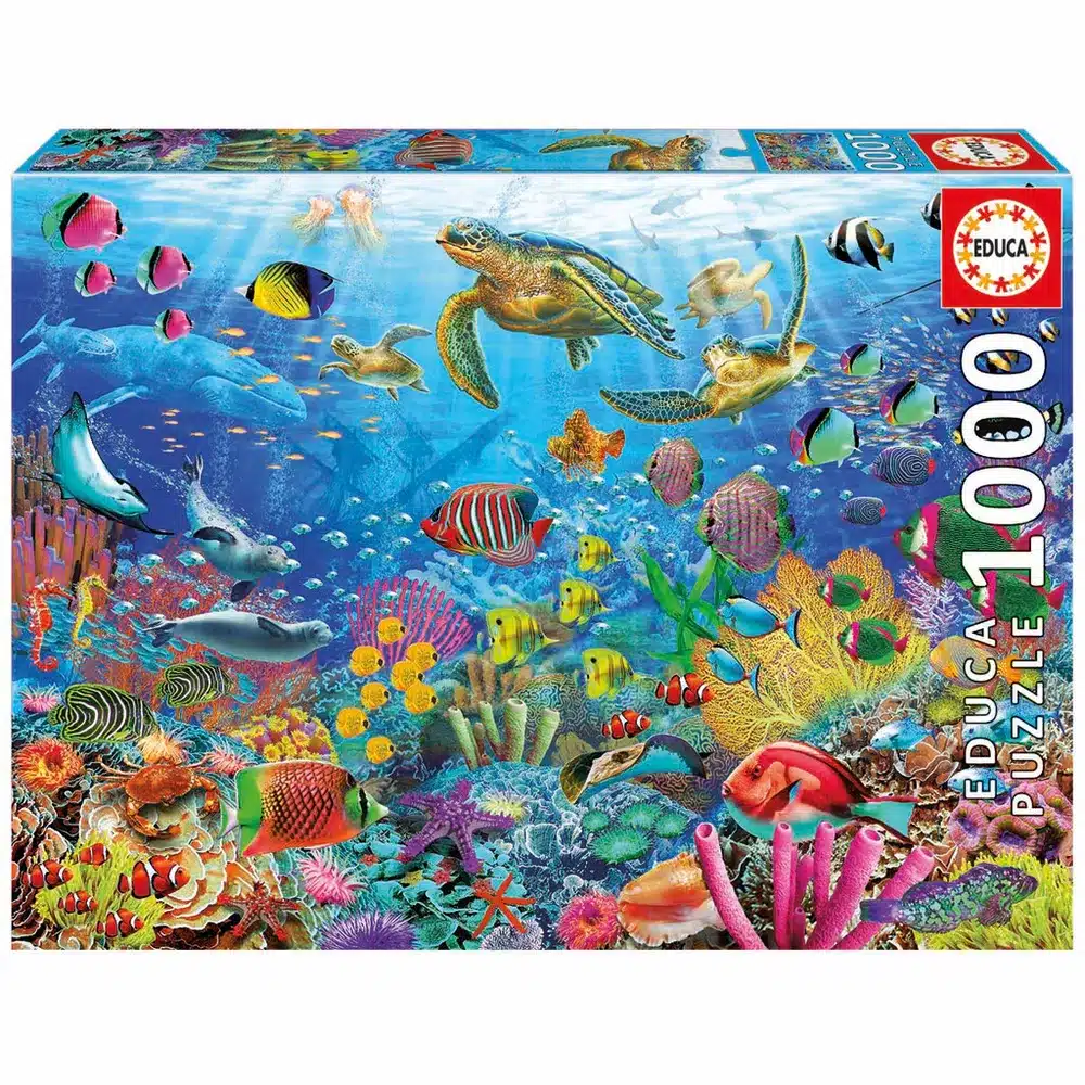 Educa Puslespil – Tropiske Fantasy Skildpadder 1000 brikker