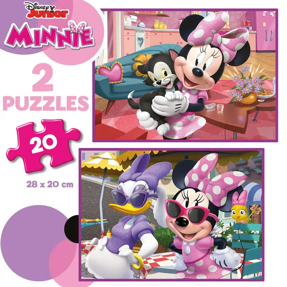 Educa Børnepuslespil – Disney: Minnie & Daisy 2×20 brikker - Billede 2