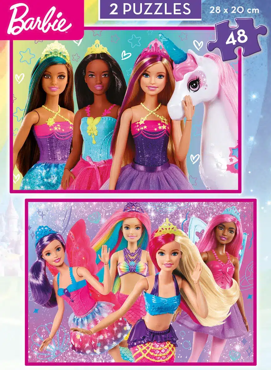 Educa Børnepuslespil – Barbie 2×48 brikker - Billede 2
