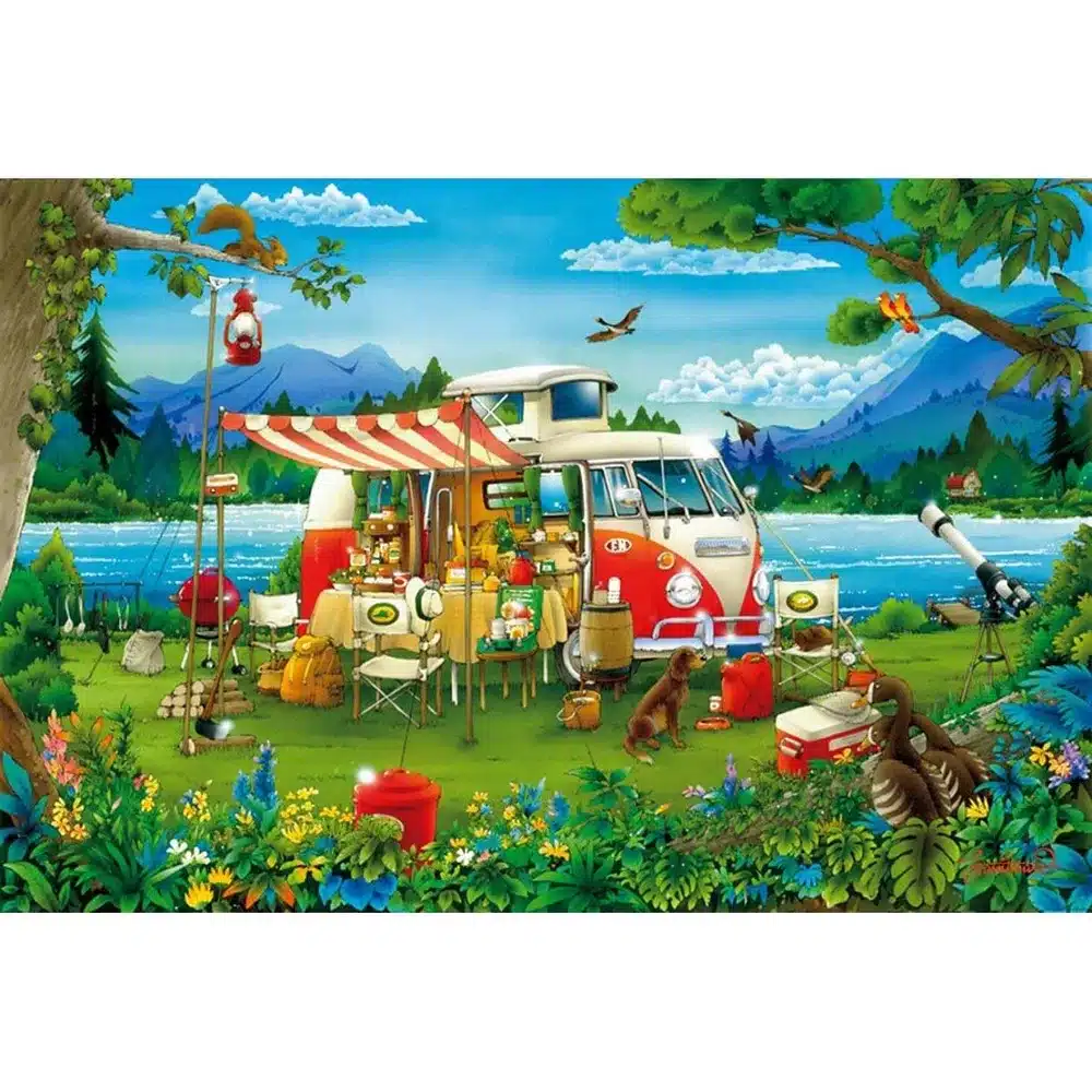 Educa Puslespil – Campingferie 1000 brikker - Billede 2