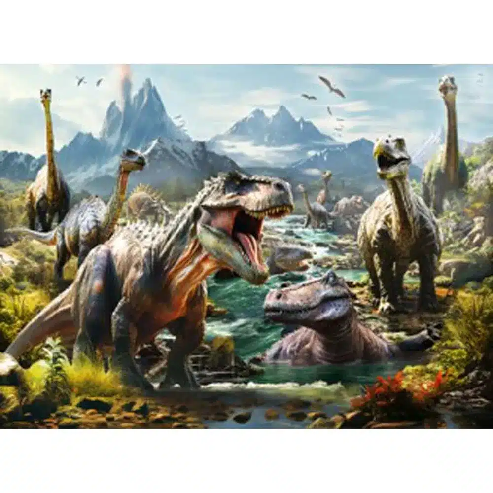 Educa Puslespil – Vilde Dinosaurer 1000 brikker - Billede 2