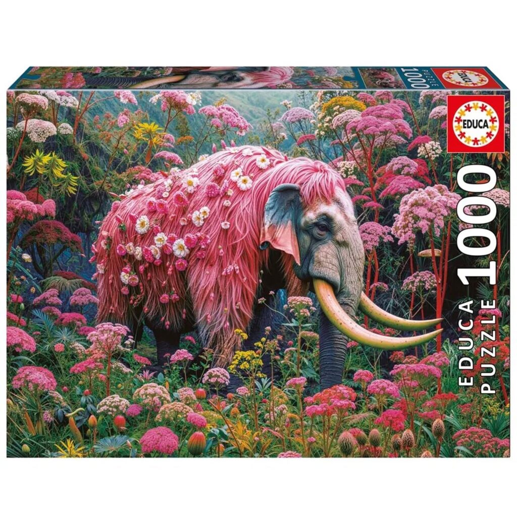 Educa Puslespil – Blomstret Elefant 1000 Brikker