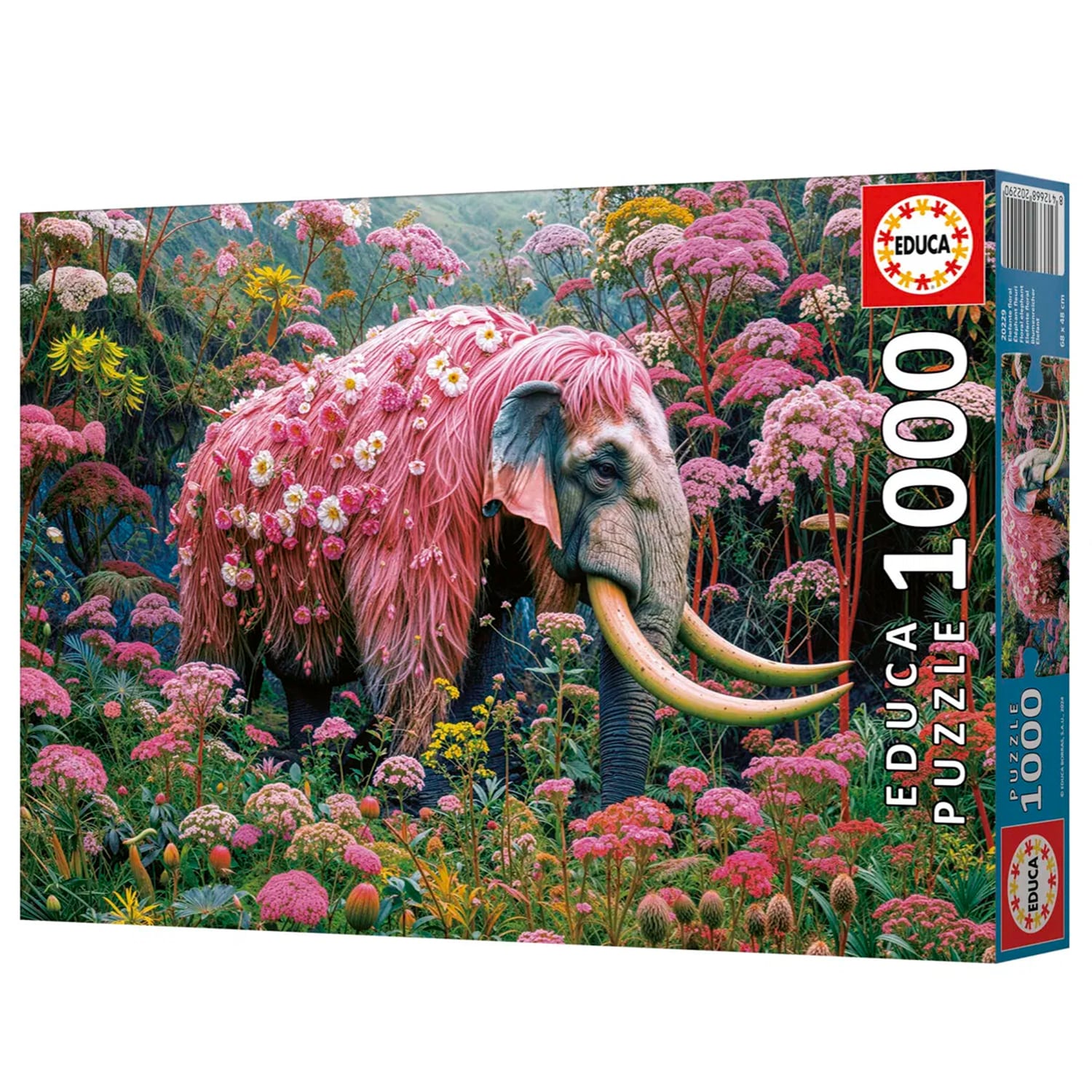 Educa Puslespil – Blomstret Elefant 1000 Brikker - Billede 3