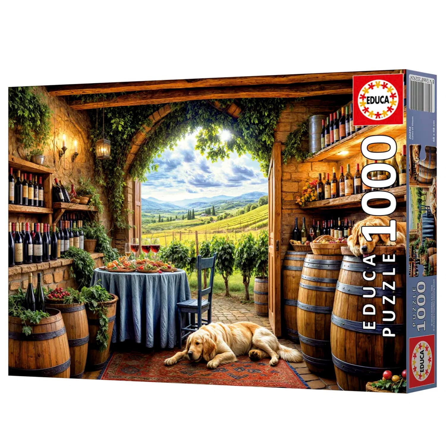 Educa Puslespil – Farella: Hunde og Vin 1000 Brikker - Billede 2