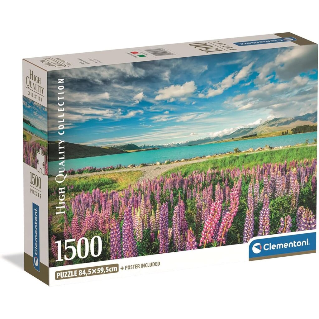 Clementoni Puslespil – Lupiner ved Lake Tekapo, New Zealand 1500 brikker