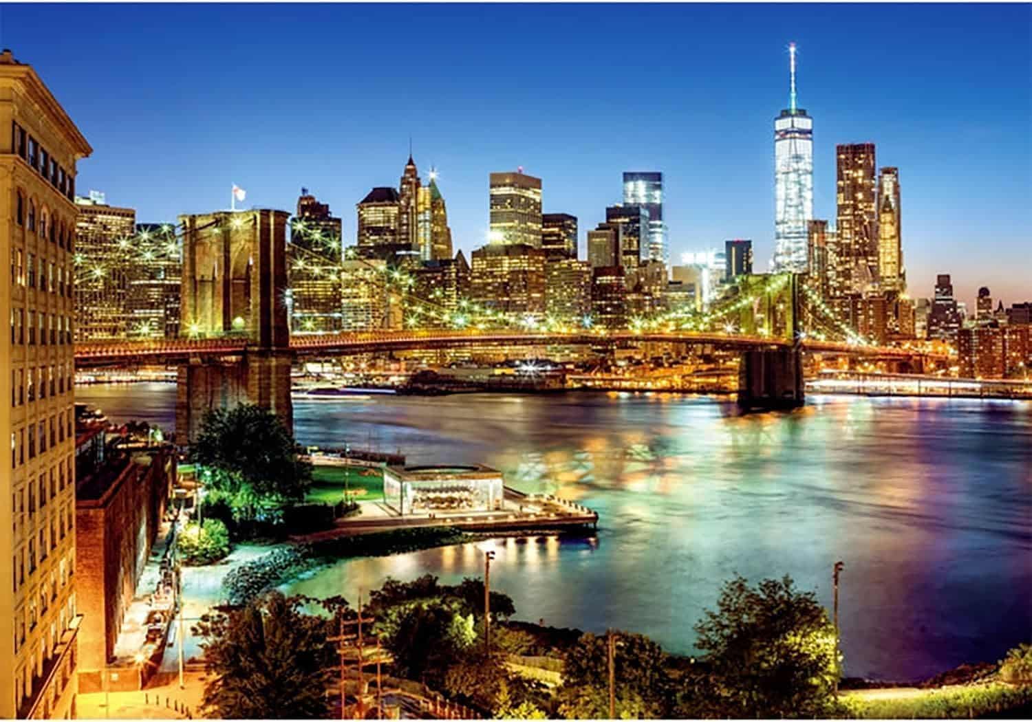 Clementoni Puslespil – Brooklyn Bridge’s lys 6000 brikker - Billede 2