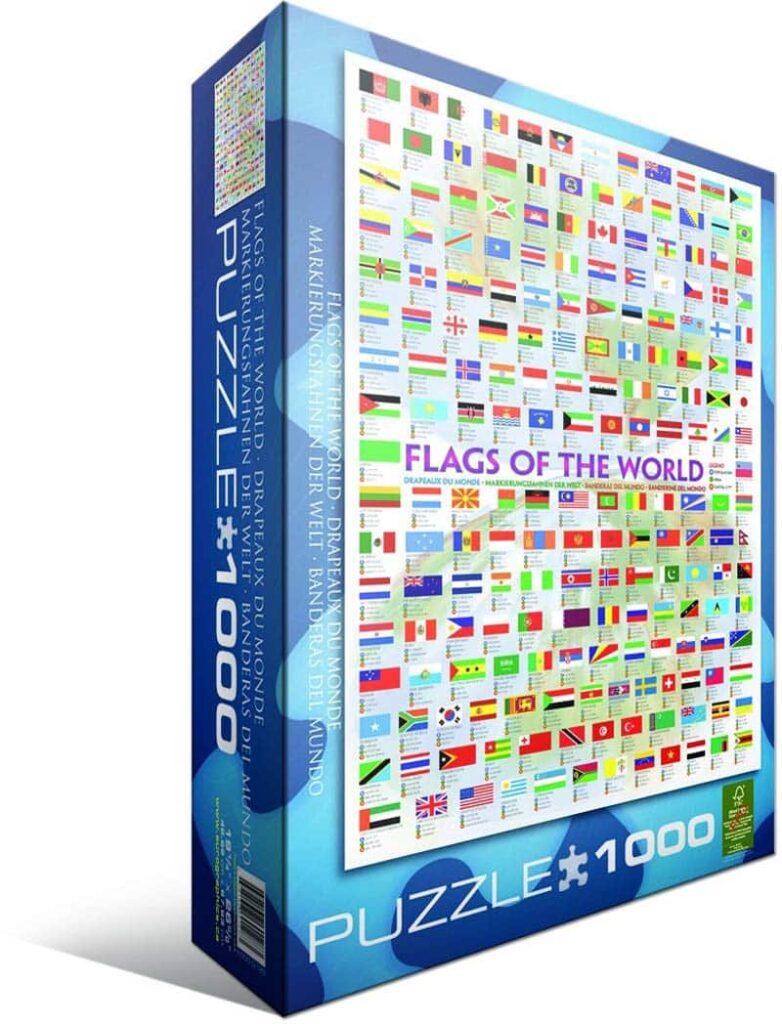 Eurographics Puslespil – Verdens Flag 1000 brikker