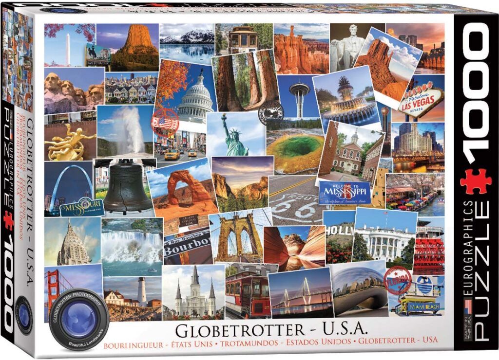 Eurographics Puslespil – Globetrotter: USA 1000 brikker
