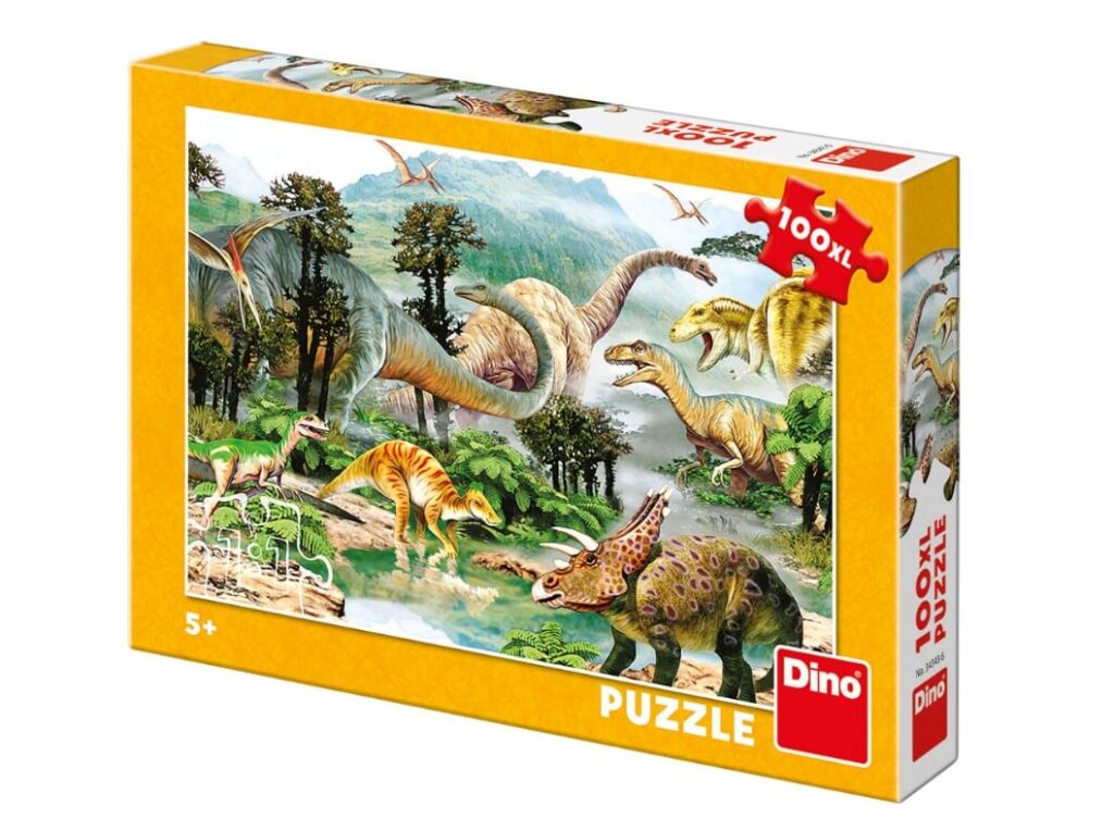 Dino Børnepuslespil – Dinosaurer 100 Brikker XXL