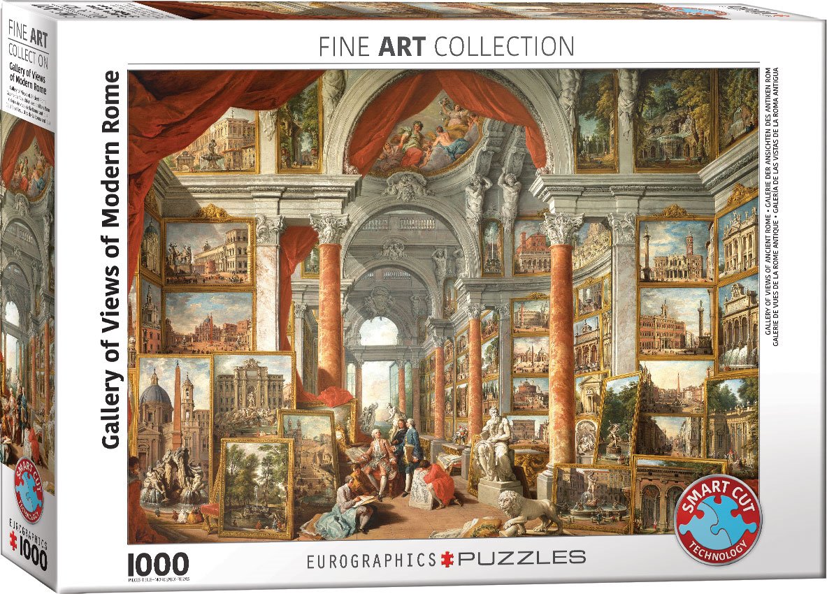 Eurographics Puslespil – Galleri med Udsigter over det moderne Rom 1000 Brikker - Billede 3