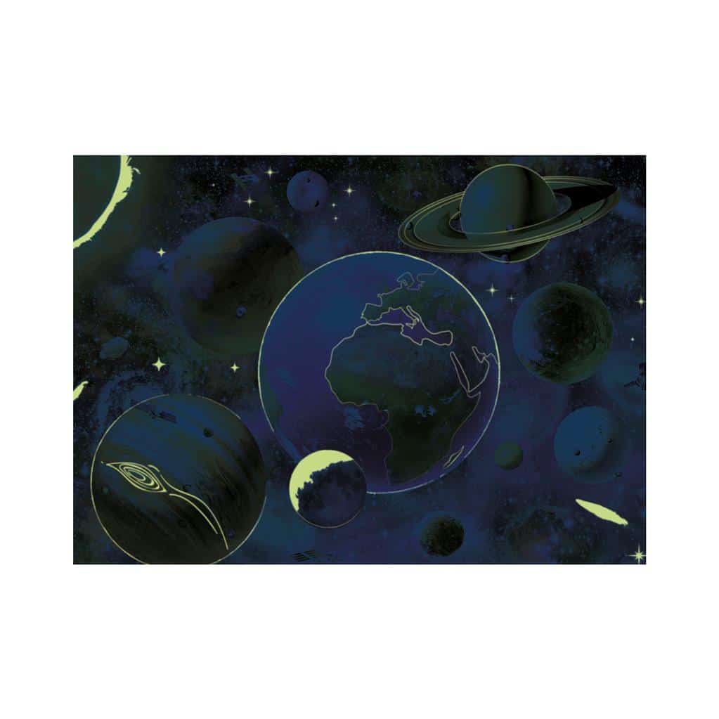 Dino Neonpuslespil – Planeter 1000 brikker - Billede 3