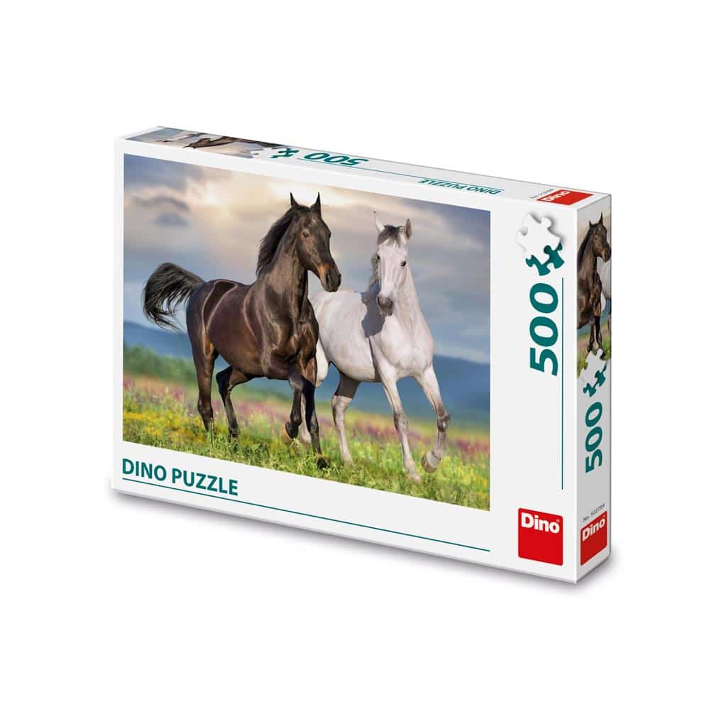 Dino Puslespil – Forelskede Heste 500 brikker