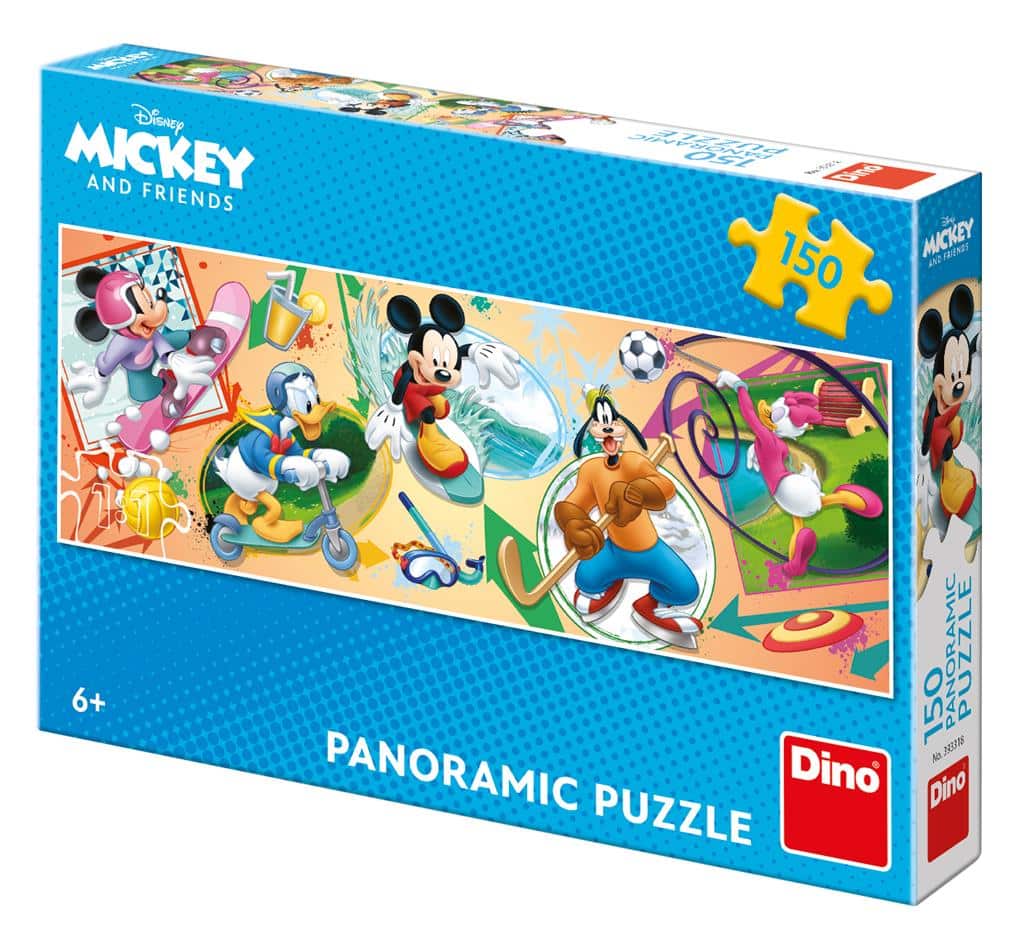 Dino Panoramapuslespil – Disney: Sport med Mickey Mouse 150 brikker XXL