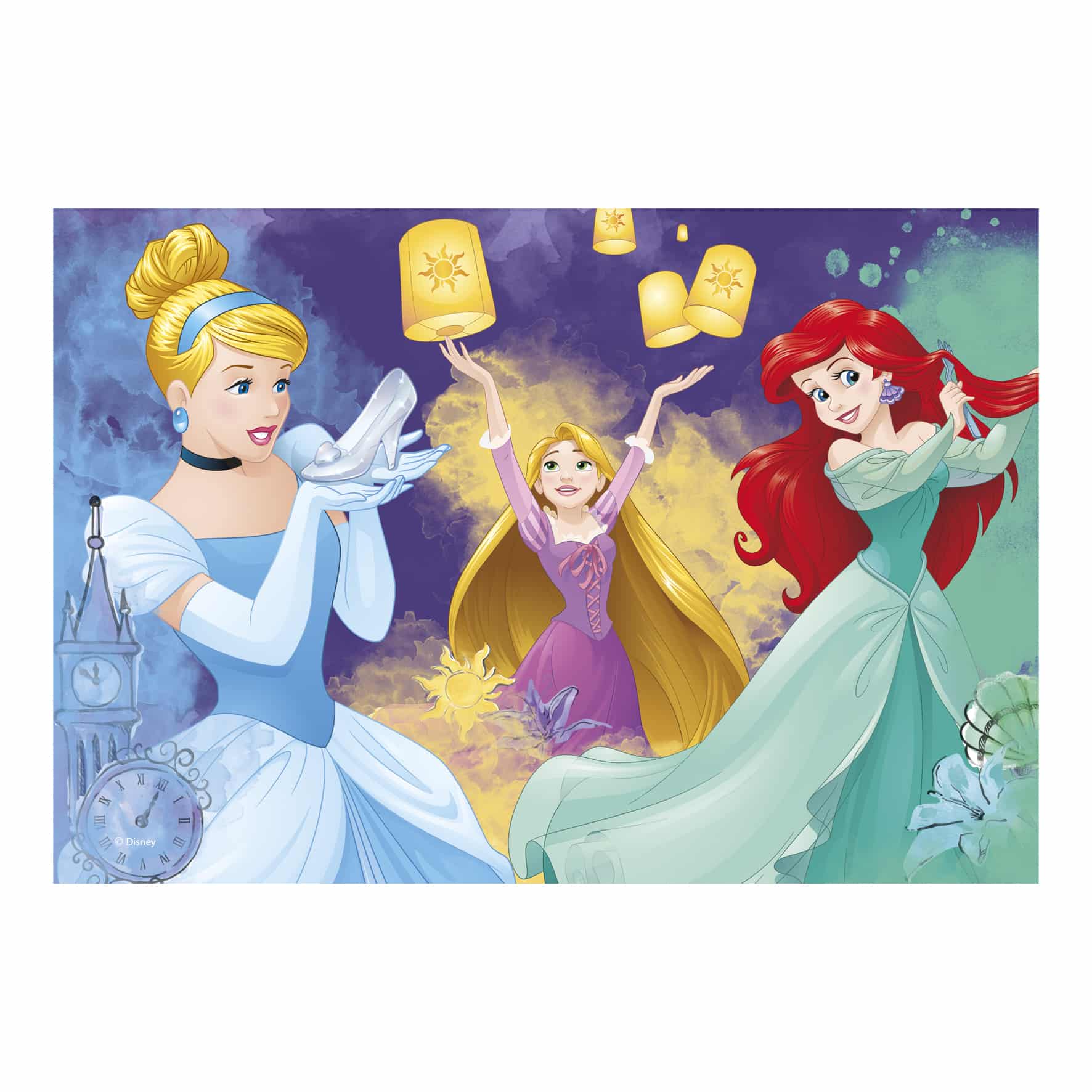 Dino 2i1 Børnepuslespil – Disney: Prinsesser 77 brikker