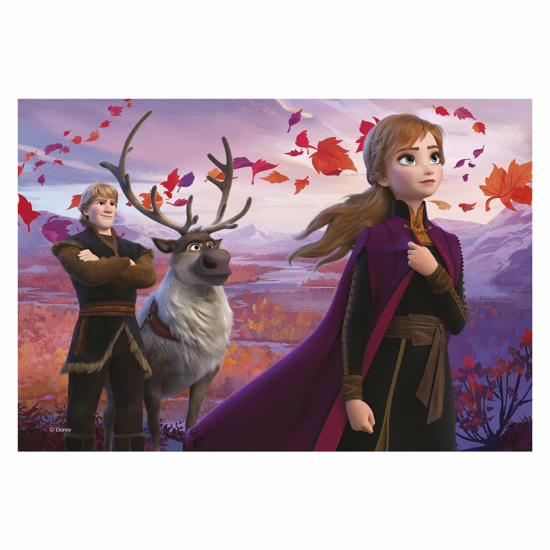 Dino 2i1 Børnepuslespil – Disney: Frost 2, 77 brikker