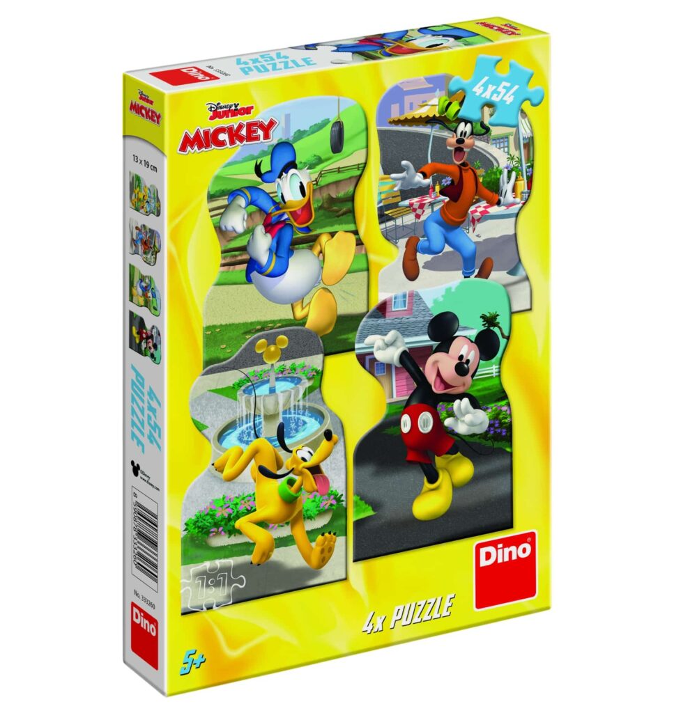 Dino 4i1 Børnepuslespil – Disney: Mickey Mouse i byen 54 brikker
