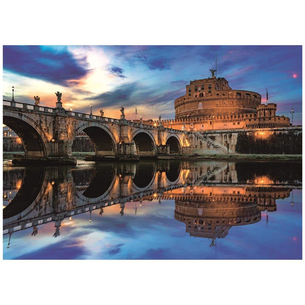 Dino Neon Puslespil – Castel Sant’Angelo i Rom 1000 brikker