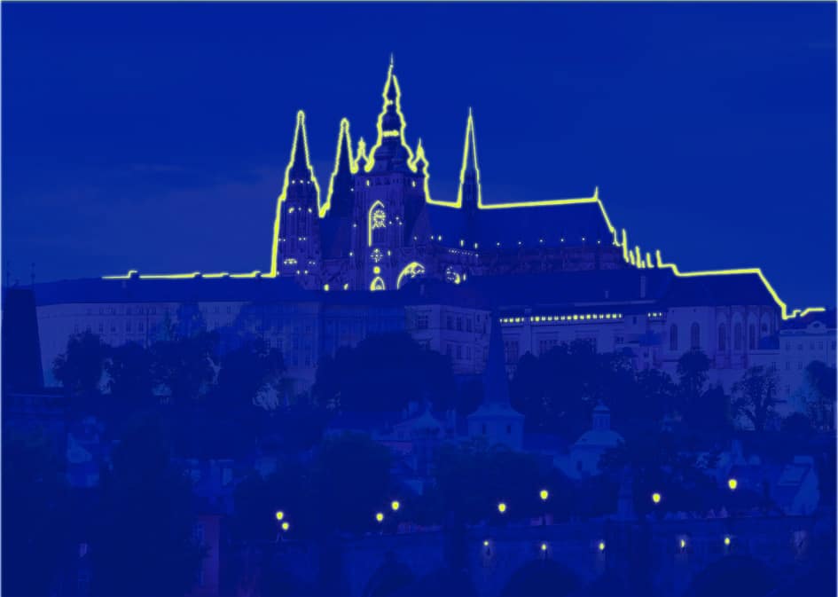 Dino Neon Puslespil – Prag, Tjekkiet 1000 brikker