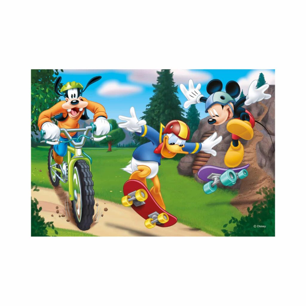 Dino 2i1 Børnepuslespil – Disney: Sommer med Mickey Mouse 77 brikker