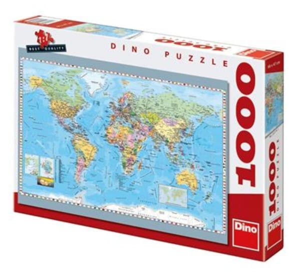 Dino Puslespil – Verdenskort 1000 brikker
