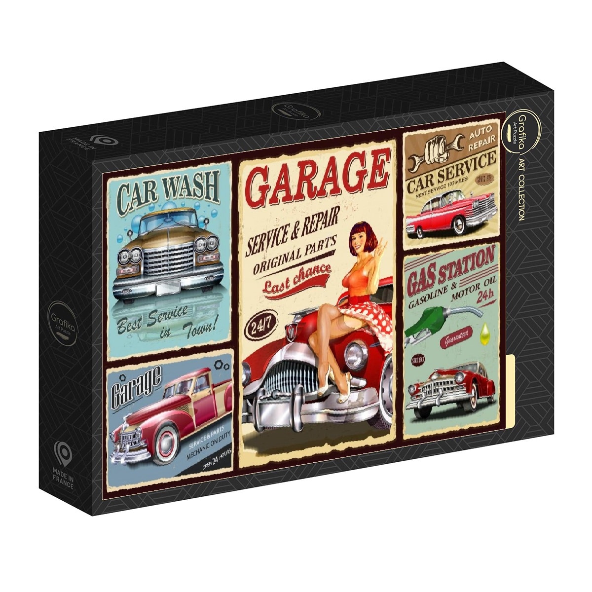 Grafika Puslespil – Retrobilservice 500 Brikker