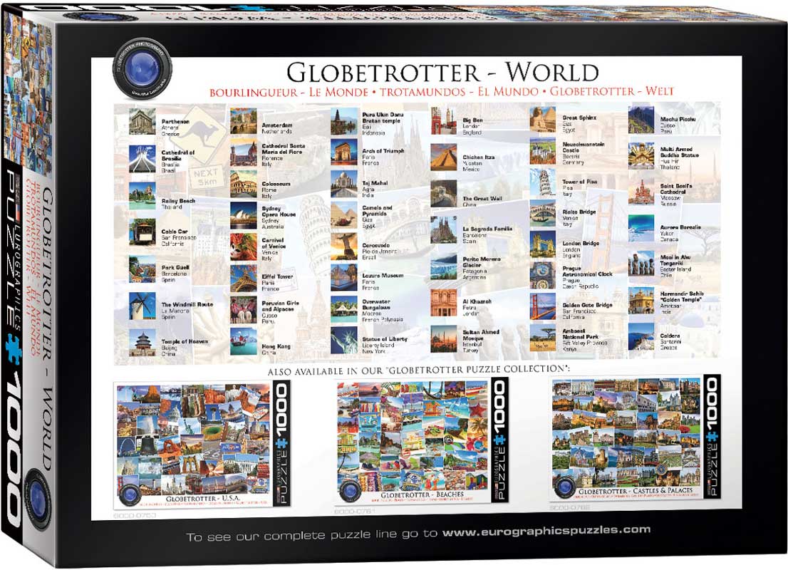 Eurographics Puslespil – Globetrotter: Verden 1000 brikker - Billede 3
