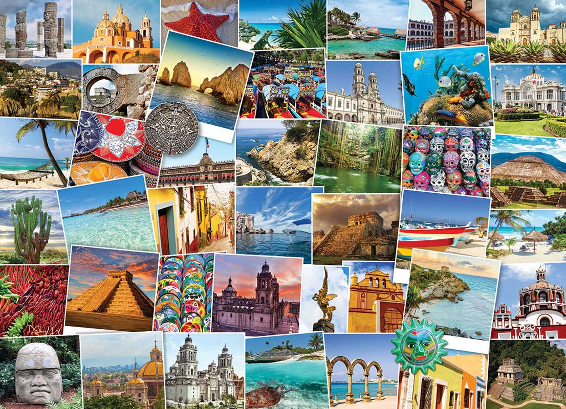 Eurographics Puslespil – Globetrotter: Mexico 1000 brikker - Billede 2
