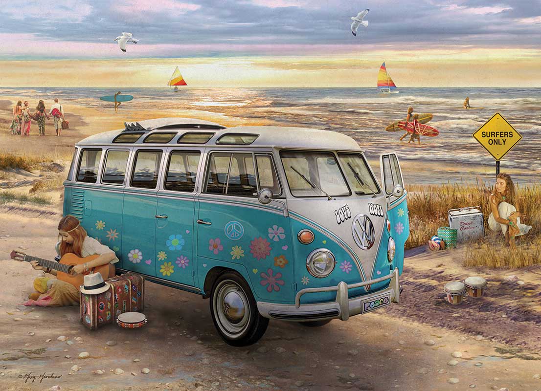 Eurographics Puslespil – Kærlighed & Håb VW Bus 1000 brikker - Billede 2