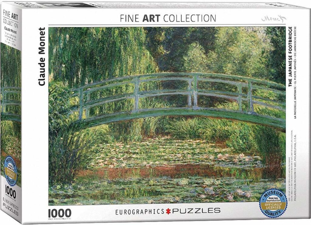 Eurographics Fine Art Puslespil – Monet: Den Japanske Bro 1000 brikker