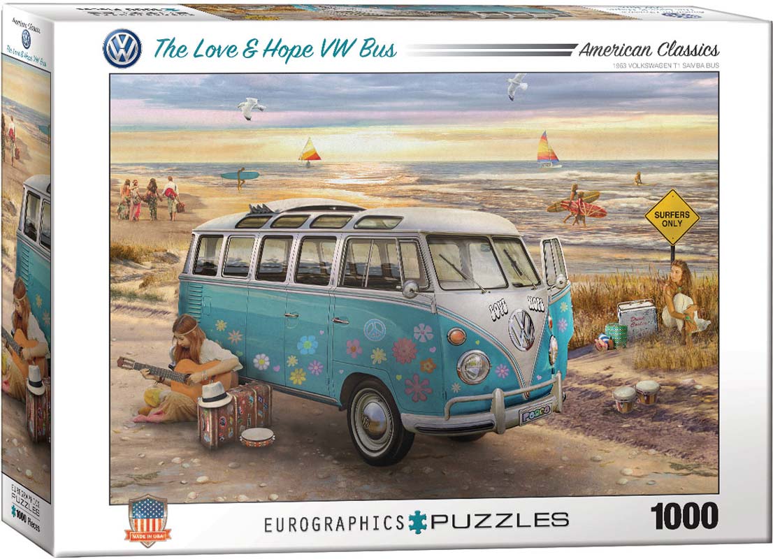 Eurographics Puslespil – Kærlighed & Håb VW Bus 1000 brikker