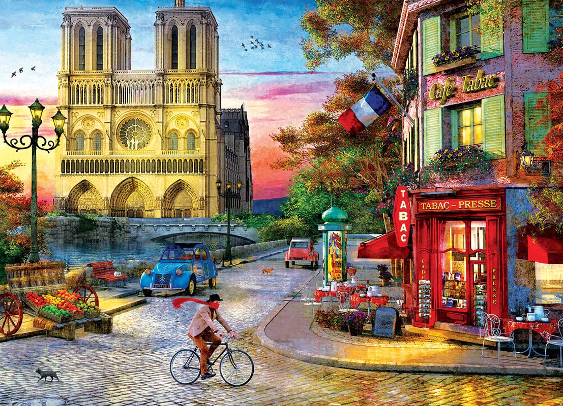 Eurographics Puslespil – Solnedgang ved Notre Dame 1000 brikker - Billede 2