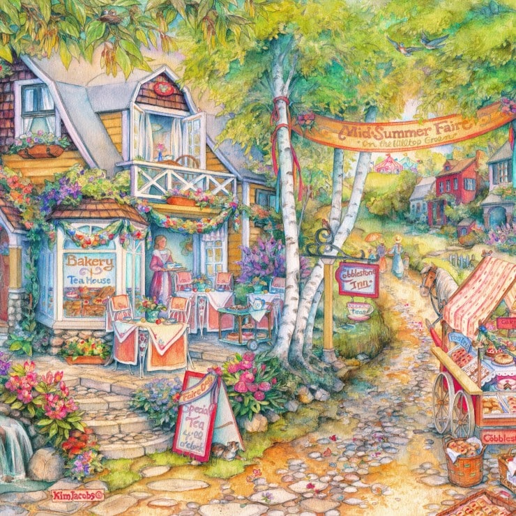 Grafika Square Puslespil – Cobblestone Inn 1000 Brikker - Billede 2